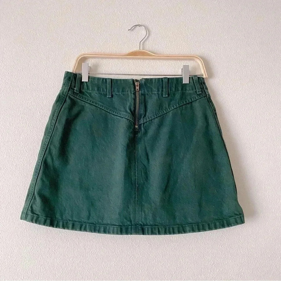 ACNE STUDIOS BLÅ KONST Janou Over Green Denim Cargo Pocket Mini Skirt Size 36 - Picture 3 of 8